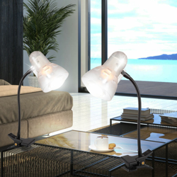 Etc-shop - Set di 2 piano morsa faretto LED Lampade da braccio Flexo soggiorno luce di lettura trasparente precio