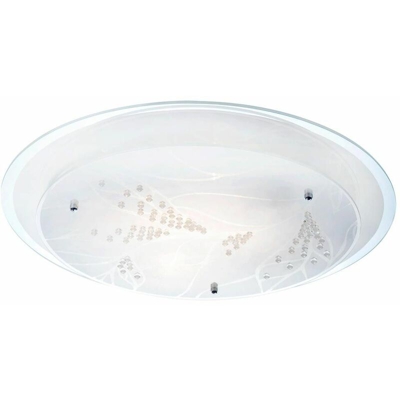 Etc-shop - plafoniera LED 21 Watt illuminazione lampada cristalli decorazione cromo metallico floreale