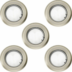 Etc-shop - Set di 5 coperte parete di fondo da incasso in acciaio brunito luce soggiorno luce della lampada en oferta