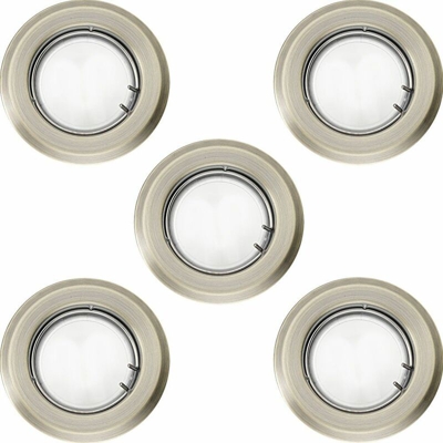 Etc-shop - Set di 5 coperte parete di fondo da incasso in acciaio brunito luce soggiorno luce della lampada