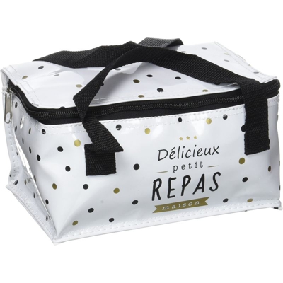 ka2252/Web Lunch Bag Pois Lunch Bos pane di ghiaccio PVC + PS Bianco 22 x 15 x 23, 70 cm - Totally Addict
