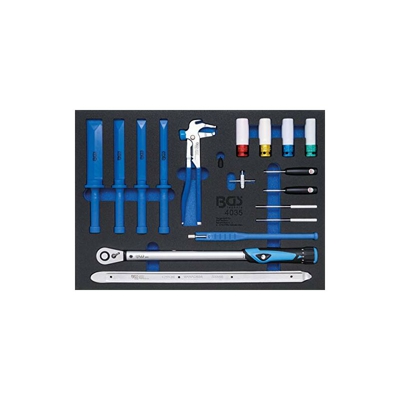 BGS 4035 Inserto per Carrello da Officina 3/3: Utensili Speciali per Il Servizio di Pneumatici, 18 Pezzi