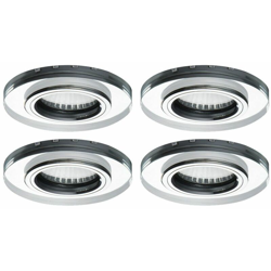 Etc-shop - 4-set faretti a soffitto luci ad incasso sofà stanza Macchie di vetro blu di illuminazione che vivono precio