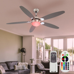 Etc-shop - ventilatore a soffitto lampada stanza più fresca dimmer cambia colori tirare in serie incl. RGB lampade a LED precio