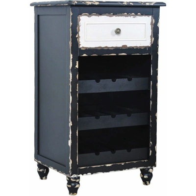 Vintage vino rack cabinet in legno MDF spinta caricamento abitazioni sbagliato scaffale B421367 - BHP