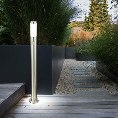 Etc-shop - 7 watt inossidabile piantana luce esterna del LED illuminazione esterna sensore di movimento IP44
