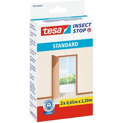 Tesa TE55679-00020-03 Insect Stop Zanzariere Attacca e Stacca Standard per Porte, Bianco, 0.65 x 2.2M