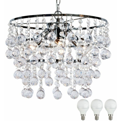Etc-shop - cristallo sospensione chiaro Fissaggio lampadario Lighting lampadario nel set, comprese le lampade LED