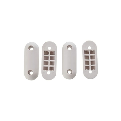 Bulk Hardware BH04469 Set Cuscinetti di Appoggio per Tavolette WC X 60 Mm, e 2 X 19 Mm, Rotondo, in Gomma, Bianco
