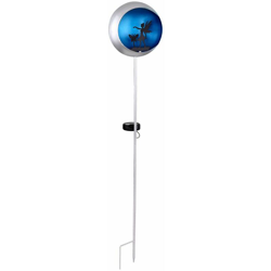 Lampada a LED SOLAR plug-in blu argento supporto esterno lampada spot lampada terra spike farfalla Globo 33516 precio