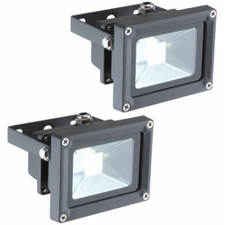 Set di 2 LED 10 Watt riflettori illuminazione esterna lampada esterna luci di costruzione leggera lampada da parete - ETC-SHOP precio