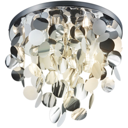 Reality Leuchten - Lampada da soffitto design soggiorno camera da letto illuminazione lampada tenda argento cromato Reality R60895031 precio