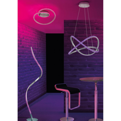 RGB LED lampada da terra cristallo sala da pranzo asta onde lampada TELECOMANDO Realtà lampade R42021105 - REALITY LEUCHTEN en oferta