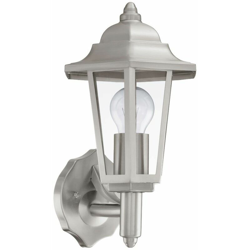 lampada da parete in acciaio inox illuminazione esterna IP44 lampadina del riflettore E27 Eglo 92151 en oferta
