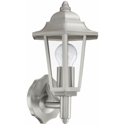 lampada da parete in acciaio inox illuminazione esterna IP44 lampadina del riflettore E27 Eglo 92151