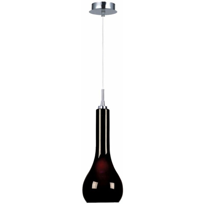 Etc-shop - Lampada a sospensione a pendolo Lampada da lavoro Lampada a sospensione in vetro nera nel set con lampadina a LED