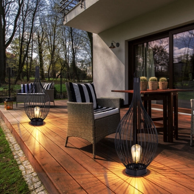 Etc-shop - 2x Lampada a sospensione solare a LED per esterni da giardino con gabbia da cortile design FILAMENT lampada da terra