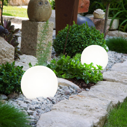 Etc-shop - Set di 2 lampade solari a LED per esterni Sphere Design Earth Spit Plug Lights Illuminazione da giardino precio