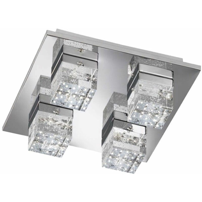 Disegno LED 21 Watt soffitto di vetro di illuminazione radiatori cubo dispositivo della lampada cromo WOFI 9278.04.01.0000