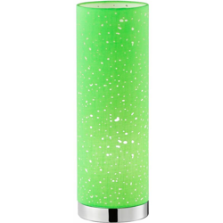 Honsel Leuchten - Lampada da tavolo da scrivania design lampada da lettura cilindro verde tessile illuminazione cromata Honsel 50163 en oferta