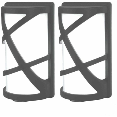 Etc-shop - Set di 2 luci per applique da parete esterne Lampade per faretti in vetro ALU con set di lampadine a LED