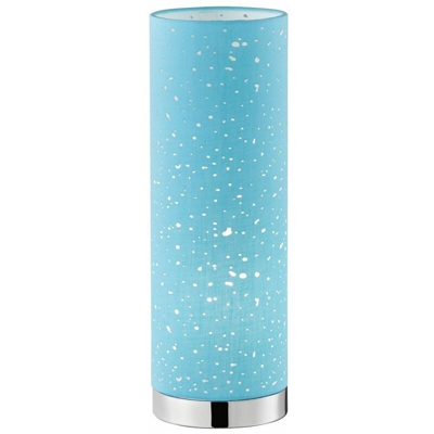 Honsel Leuchten - Lampada da tavolo di design design sala da pranzo lettura lampada decorativa in tessuto cromato blu Honsel 50162