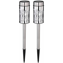 Globo - 2x lampade a LED per esterni solari a LED RGB decorazione del parco in acciaio inossidabile cambia colore spike 33574-2 características