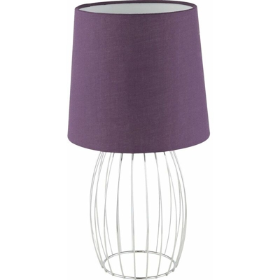 Globo - Lampada da comodino design con scrittoio viola soggiorno lampada da tavolo design griglia cromo 54801TL