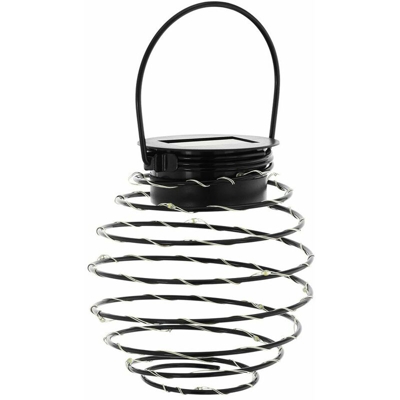 Lampada a sospensione a LED solare Spirale da giardino Lampada da parete Lanterna Lampada da balcone Nero Eglo 48747