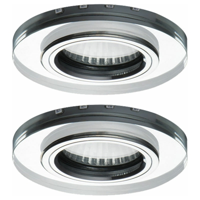 Etc-shop - Set di 2 faretti letto-soggiorno decorazione della stanza plafoniere a LED lampade di vetro corridoio Spot intorno