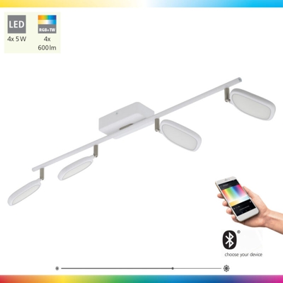 Etc-shop - Plafoniera LED RGB intelligente DIMMERABILE barra spot da soggiorno lampada regolabile per luce diurna controllabile da telefono cellulare
