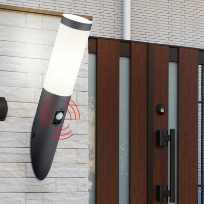 Etc-shop - Torcia da parete per esterno lampada rilevatore di movimento lampada per facciata ANTRHAZIT in un set con illuminazione a LED