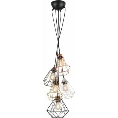 Etc-shop - Lampada da soffitto a gabbia dimmerabile lampada a sospensione con telecomando multicolore in un set con illuminazione a LED RGB