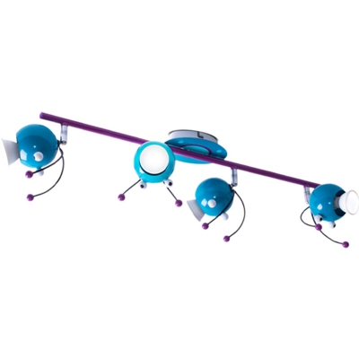 Faretto per soffitto a LED per bambini Faretto per lampada da gioco viola turchese Faretto per testine per beetle regolabile Eglo 95944