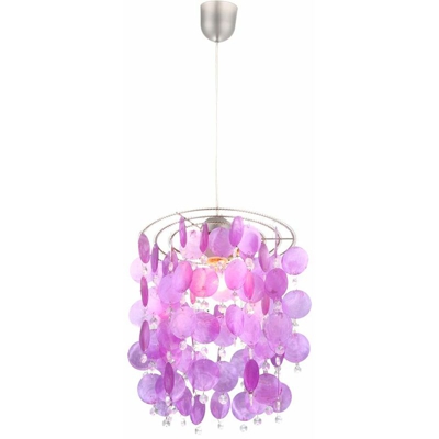 Etc-shop - Lampada a sospensione a soffitto viola REMOTE CONTROL Lampada a sospensione a conchiglia dimmerabile in set con illuminazione a LED RGB