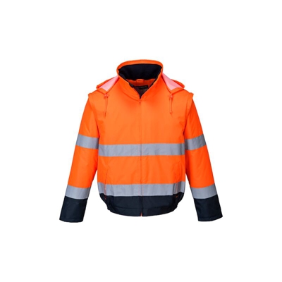 Bomber Essential Hi-Vis 2 in 1 | M - NEUTRO (SENZA PERSONALIZZAZIONE) - ArancioneBluNavy - PORTWEST