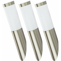 Etc-shop - Set di acciaio inossidabile 3 esterno riflettori parete IP44 illuminazione luci lampada del riflettore características