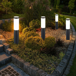 Etc-shop - 4x zoccoli esterni antracite illuminazione patio faretti da giardino in acciaio inox lampade da cortile precio