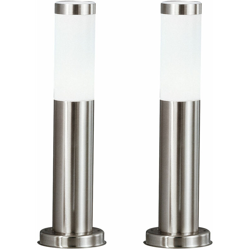 Etc-shop - Set di 2 lampada da terra lampada esterna IP44 di illuminazione da giardino in acciaio inox moderno en oferta