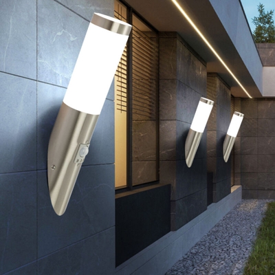Etc-shop - Set di 3 LED luci della parete esterna terrazze di movimento Illuminazione frontale in acciaio inox
