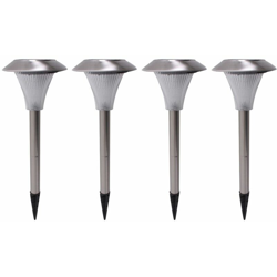 Set di 4 LED SOLAR Spine per esterni in acciaio inox Terrazze Garden Ground Spike Lamp Harms 504228 precio