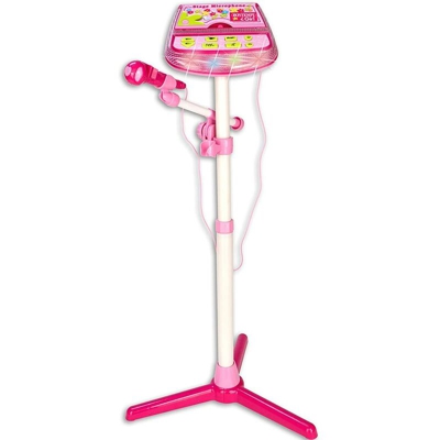 Microfono Asta Vintage Giocattolo Bambini Aux Mp3 Luci e Slot Smartphone - BONTEMPI