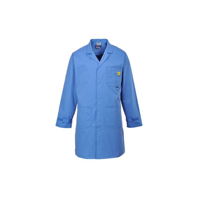 Camice antistatico ESD | XSmall - HosBlu - NEUTRO (SENZA PERSONALIZZAZIONE) - PORTWEST