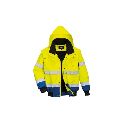 Portwest - Bomber Bicolore alta visibilità | Large - YeRb - NEUTRO (SENZA PERSONALIZZAZIONE)