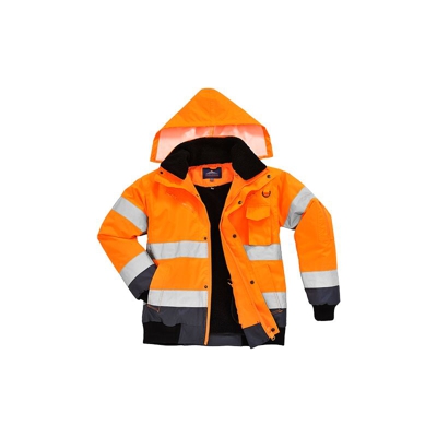 Portwest - Bomber Bicolore alta visibilità | 5XL - OrNa - NEUTRO (SENZA PERSONALIZZAZIONE)