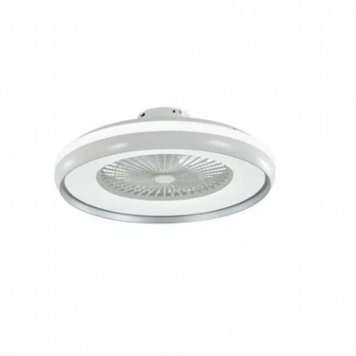 V-tac - Ventilatore LED da soffitto luce telecomando lampada luce diurna ventilatore a 3 velocità bianco-grigio 7935