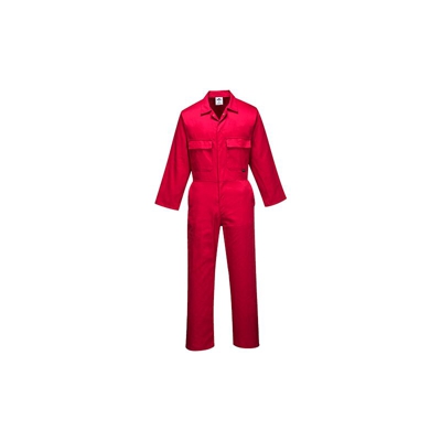 Portwest - Tuta intera Euro Work | Large - Red - NEUTRO (SENZA PERSONALIZZAZIONE)