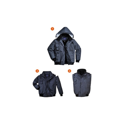 Portwest - Bomber 3 in 1 | Navy - Small - NEUTRO (SENZA PERSONALIZZAZIONE)