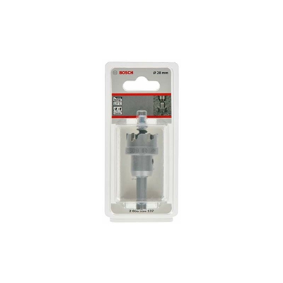 Bosch Professional 2608594137 Sega a Tazza in Metallo Duro, Accessorio per Foratrice, Acciaio Inox, Ø 28 mm