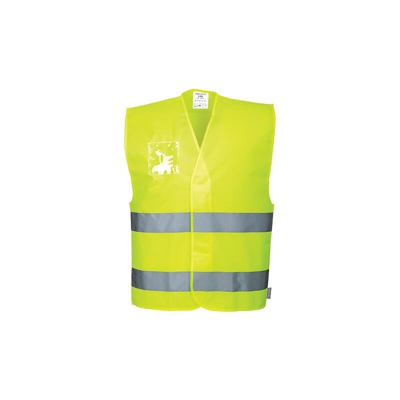 Gilet alta visibilità con porta badge doppio verso | Yellow - LXL - NEUTRO (SENZA PERSONALIZZAZIONE) - PORTWEST